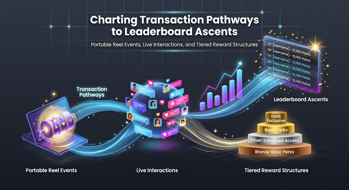 Mobile device displaying transaction flows and leaderboard rankings in a portable reel gaming session