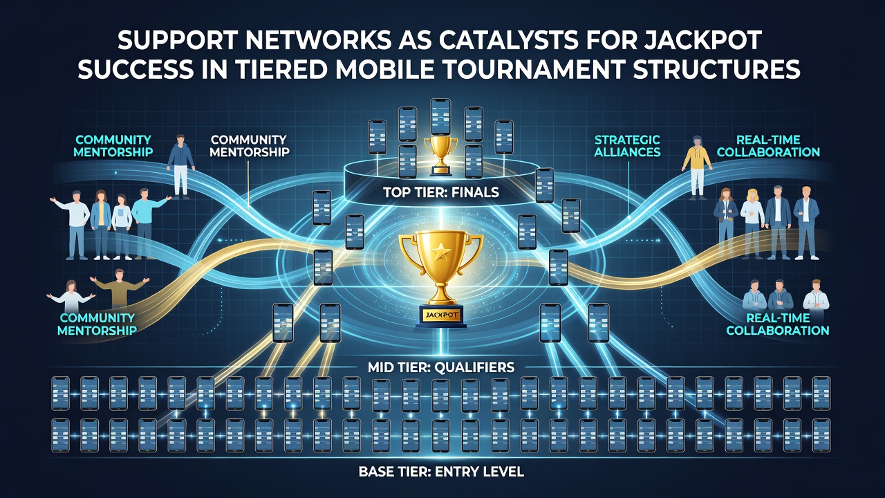 Mobile tournament interface showing tiered leaderboard with support chat integration